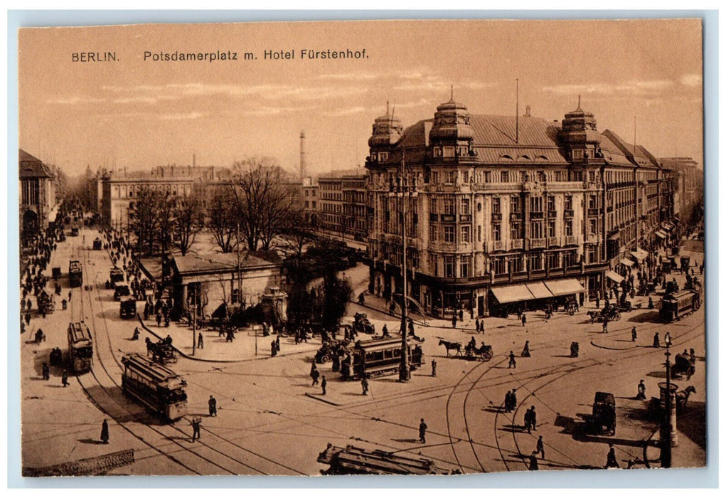 c1940's Potsdamerplatz M. Hotel Furstenhof Berlin Germany Unposted Postcard