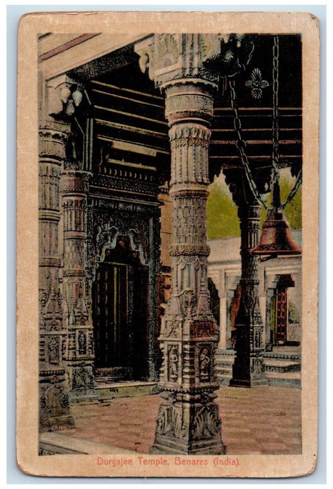 c1910's Durgajee Temple Interior Benares India Unposted Antique Postcard