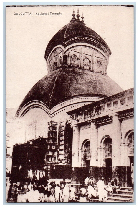 c1910's Calcutta Kalighat Temple Kolkata India Unposted Antique Postcard