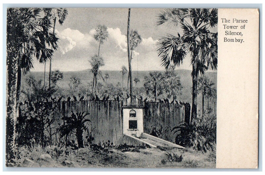 1930 The Parsee Tower Of Silence Bombay Mumbai India Posted Vintage Postcard
