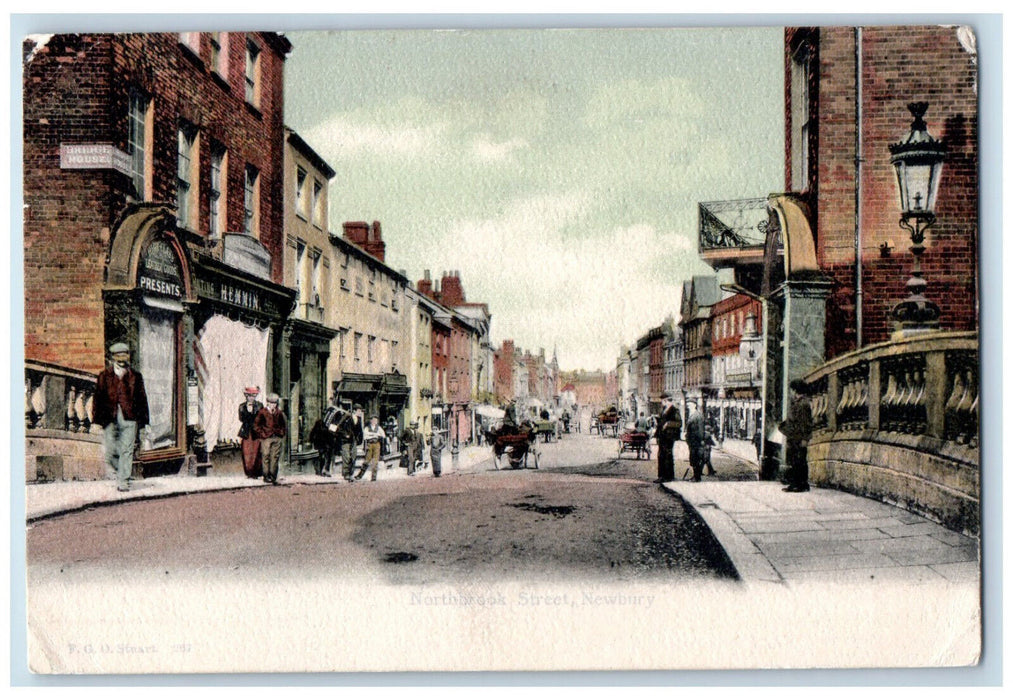 c1910 Northbrook Street Newbury Berkshire England Posted Antique Postcard