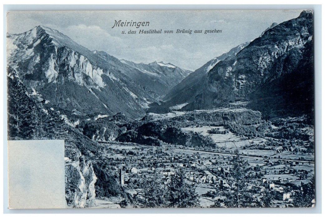 c1905 The Haslital seen from Brünig Meiringen Switzerland Antique Postcard