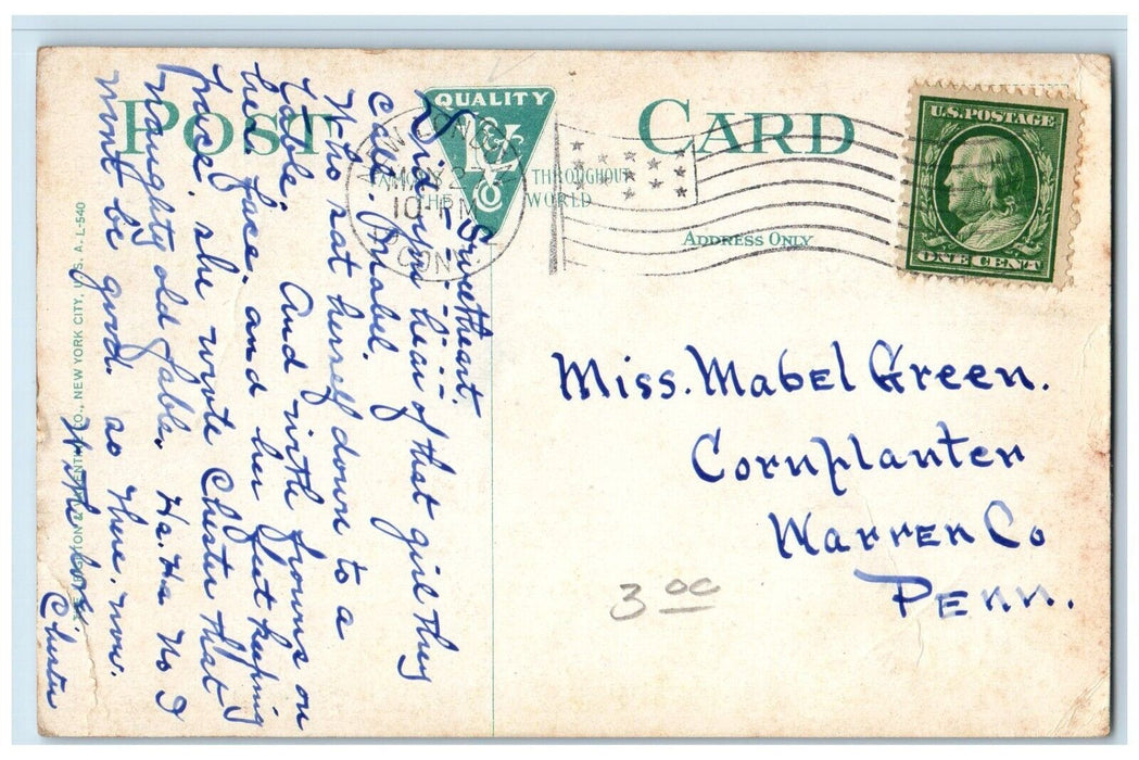 1912 View Railway Station State Street New London Connecticut CT Posted Postcard