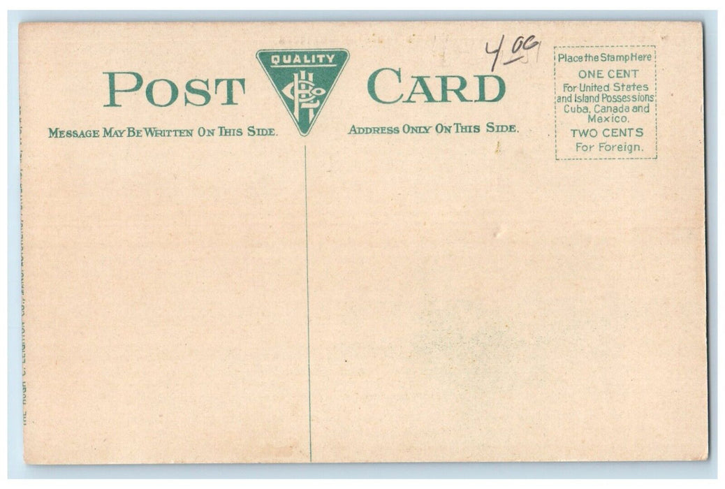 c1910 Red Top Freshman Training Quarters Boat New London Connecticut CT Postcard