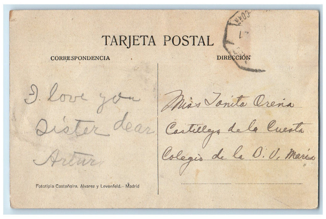 c1940's Sevilla Hotel De Inglattera Comedor Sevilla Spain Posted Postcard