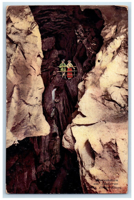c1910 One of the Views of Saint Beautus Cave Thunersee Switzerland Postcard