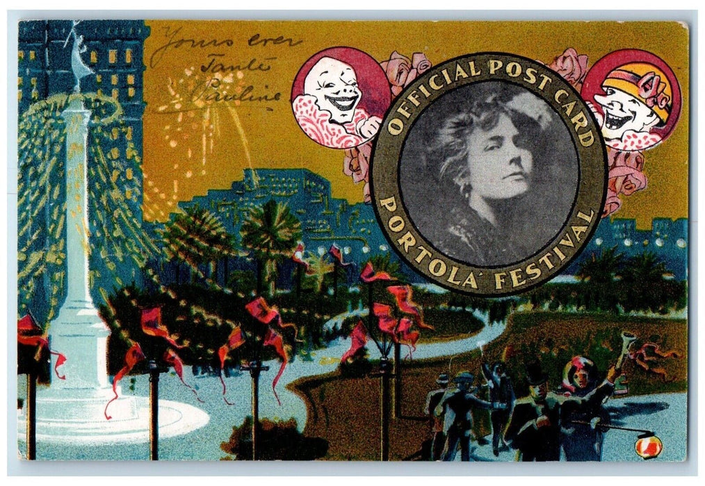 1909 Portola Festival Union Square San Francisco California CA Official Postcard