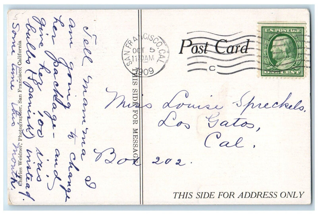 1909 Portola Festival Sigh Buena Island San Francisco Bay California CA Postcard
