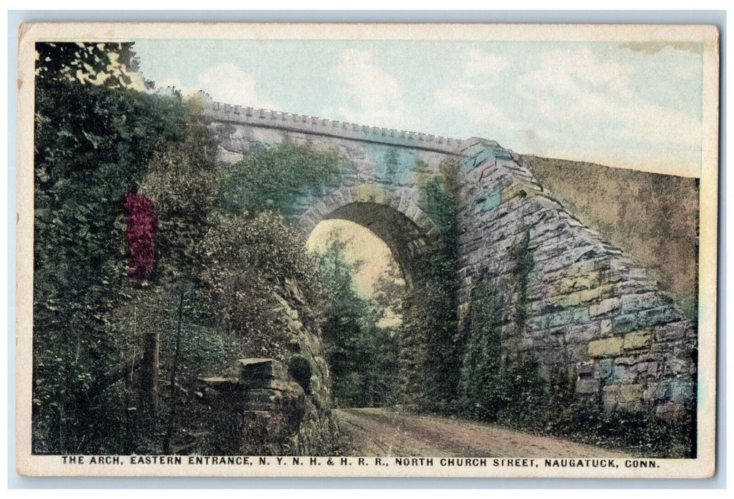 1910 Arch Eastern Entrance North Church Street Naugatuck Connecticut CT Postcard