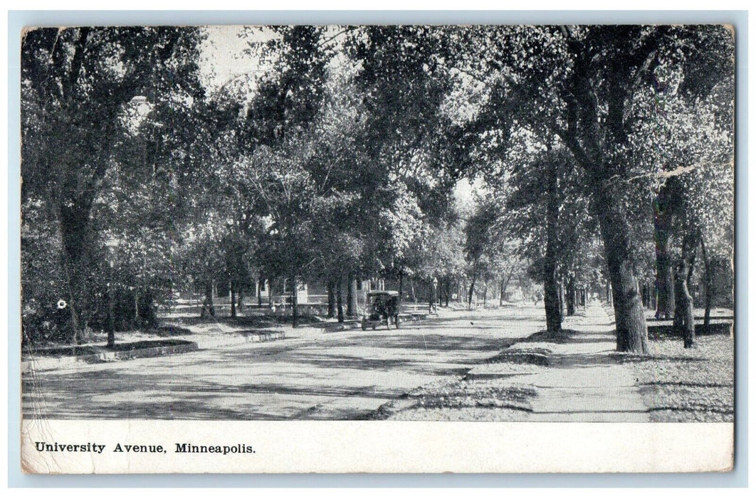 c1910 Scenic View University Avenue Minneapolis Minnesota MN Vintage Postcard