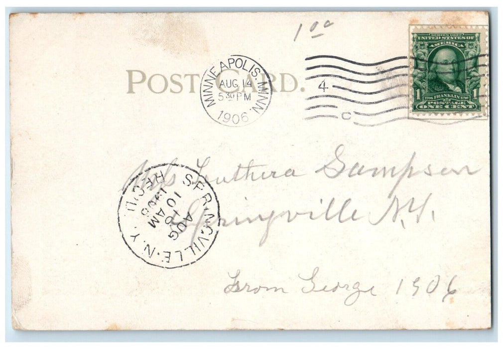 1906 Lake Minnetonka Yacht Club Minneapolis Minnesota Antique Vintage Postcard