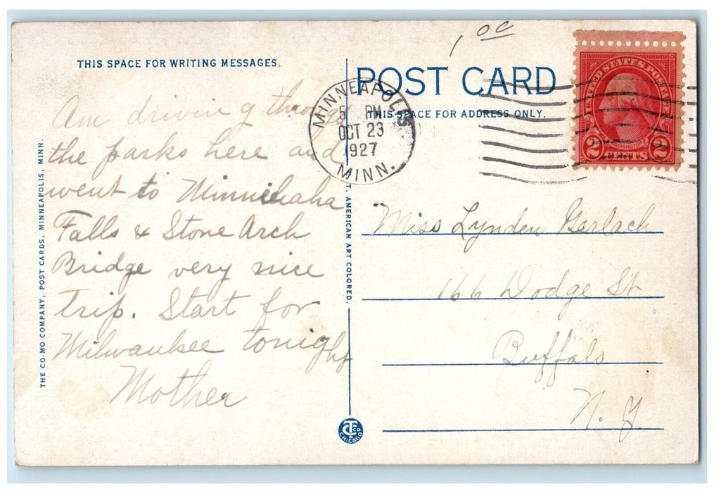 1927 Aerial View Memorial Stadium University Minnesota Minneapolis MN Postcard
