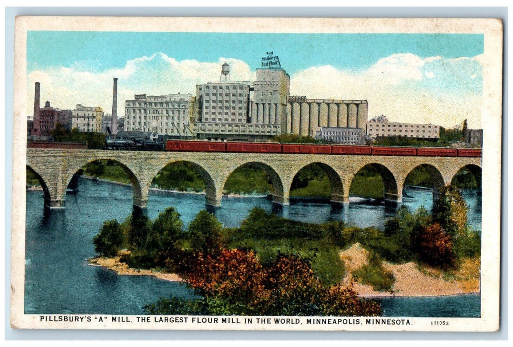 c1910 Pillsbury A Mill Largest Flour Mill Minneapolis Minnesota Vintage Postcard