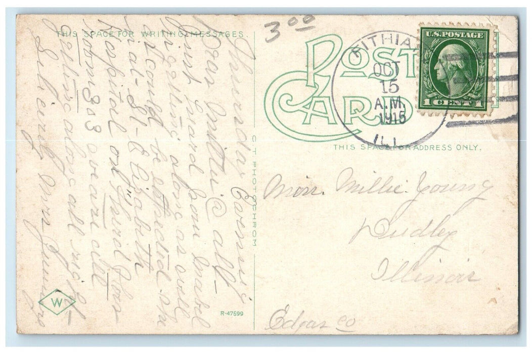 1915 First Church Christ Chapel Exterior Building Danville Illinois IL Postcard