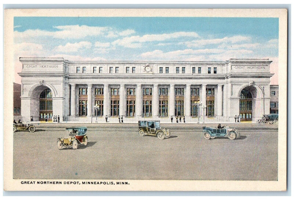 c1920 Great Northern Depot Passenger Station Minneapolis Minnesota MN Postcard