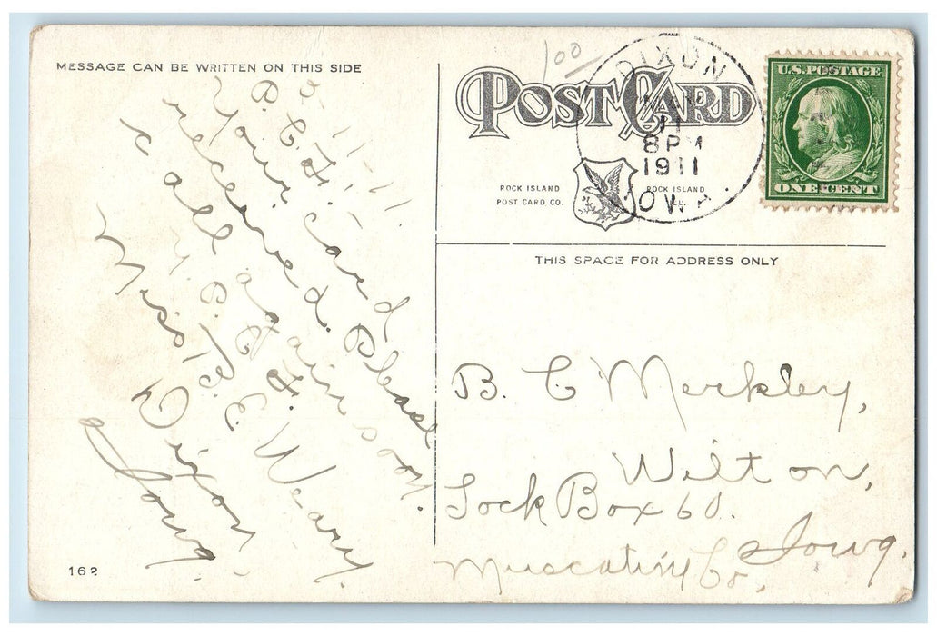 1911 St Mary's Home Senior Living Building Cross View Davenport Iowa IA Postcard