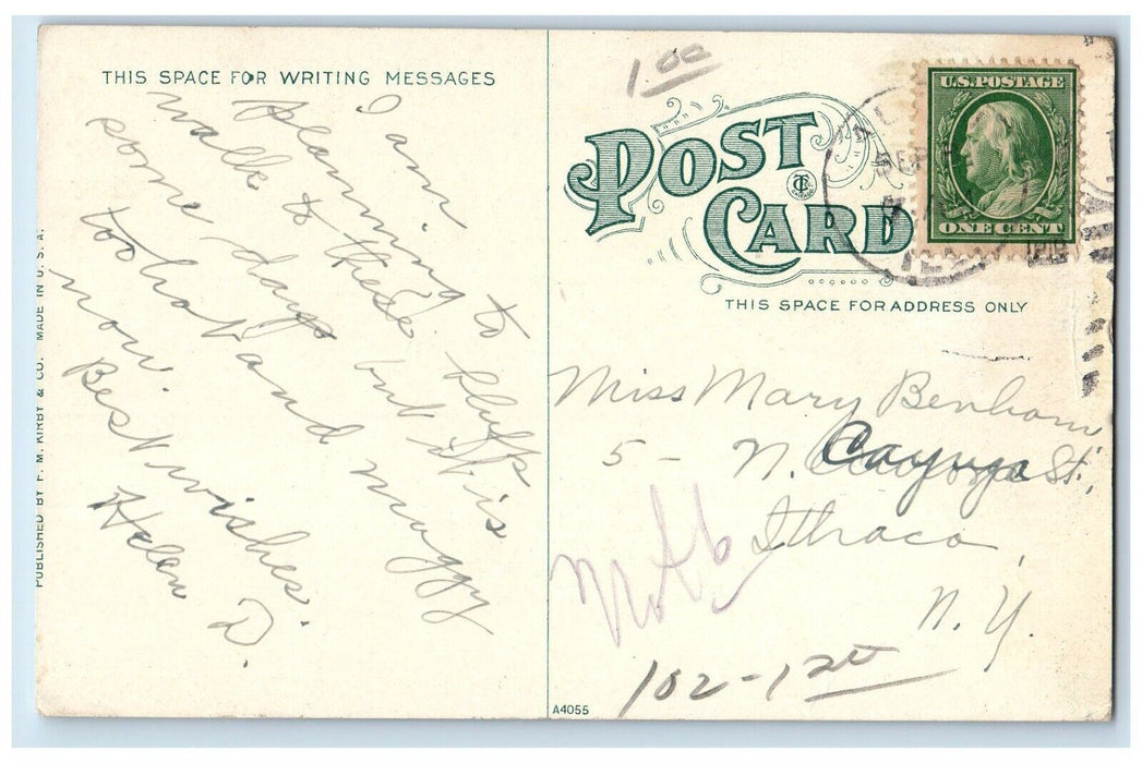 1919 Three Pagodas Bluffs Cliff Mountain Alton Illinois Vintage Antique Postcard