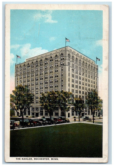 c1920 Exterior View Kahler Building Rochester Minnesota MN Calmar Iowa Postcard