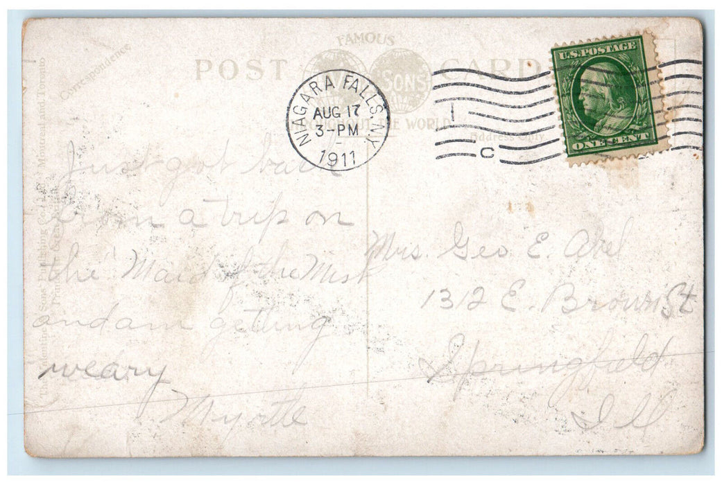 1911 Front Street Building Scene Aylmer Ontario Canada, Niagara Fall NY Postcard