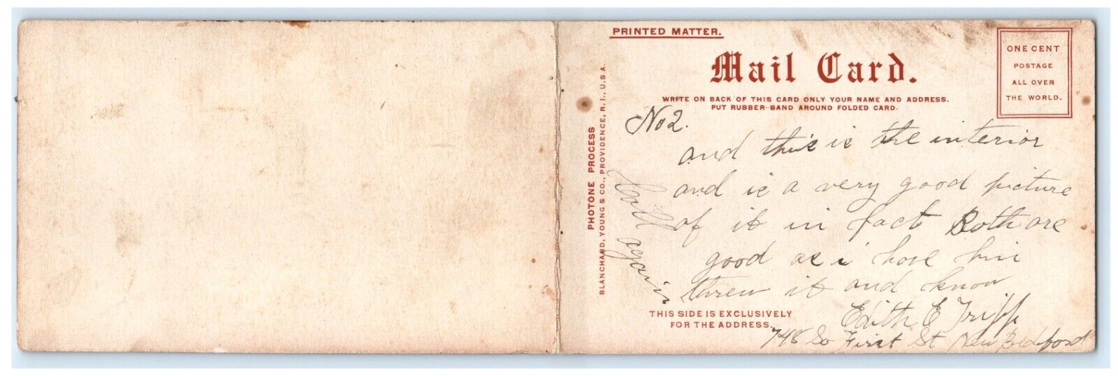 c1905 Fold Out Panoramic Fort Rodman New Bedford Massachusetts MA Postcard