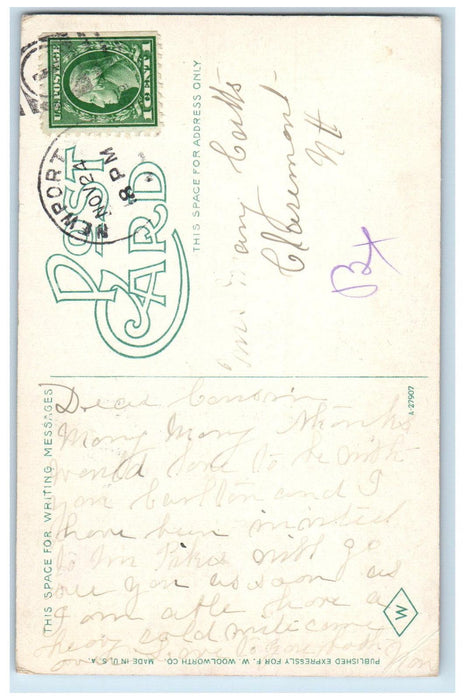 1915 Hannah Duston Monument Statue Park Haverhill Massachusetts MA Postcard