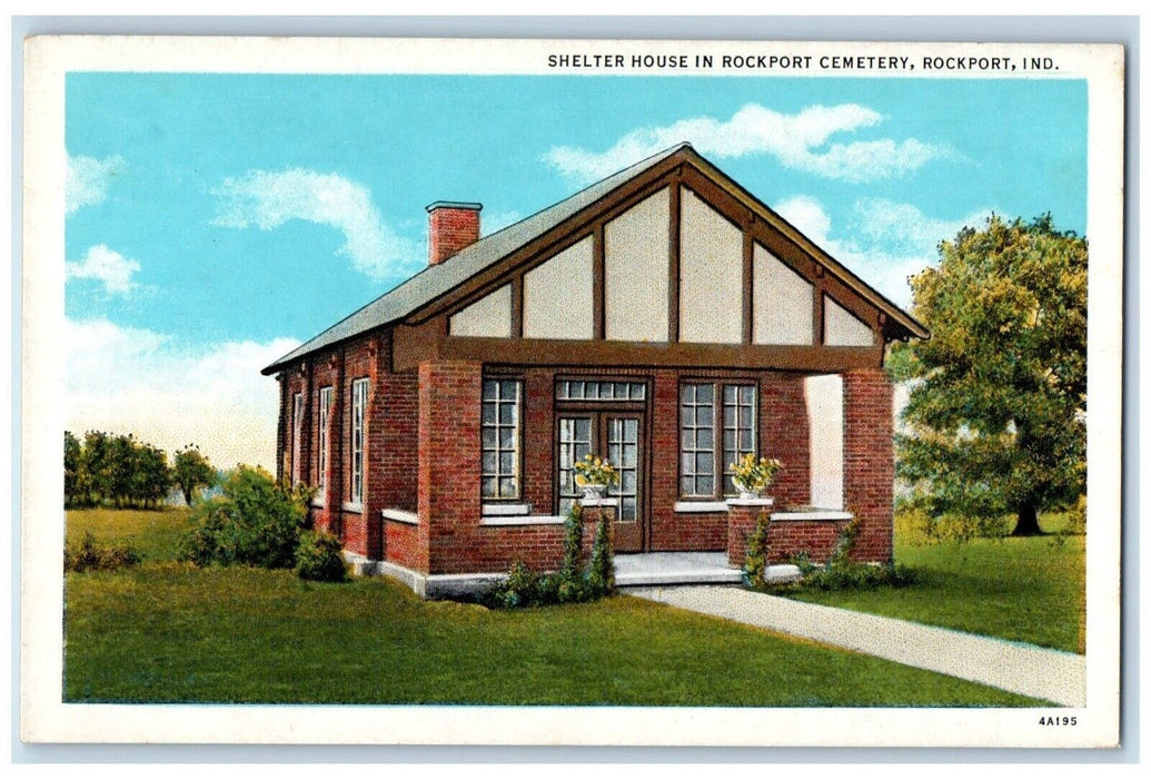 c1910 Shelter House Rockport Cemetery Rockport Indiana IN Unposted Postcard