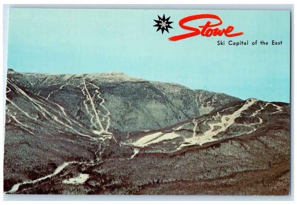 Mount Mansfield Ski Area, Stowe Ski Capital Of The East Vermont VT Postcard