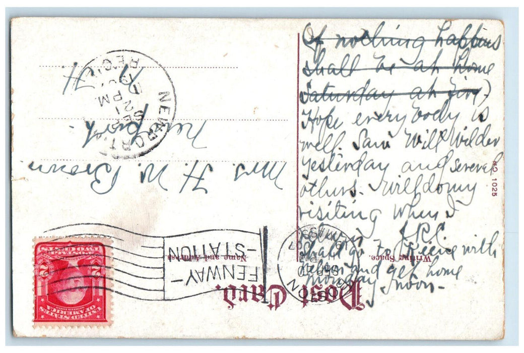 1907 Home Of Ralph Waldo Emerson Concord Massachusetts MA Antique Postcard