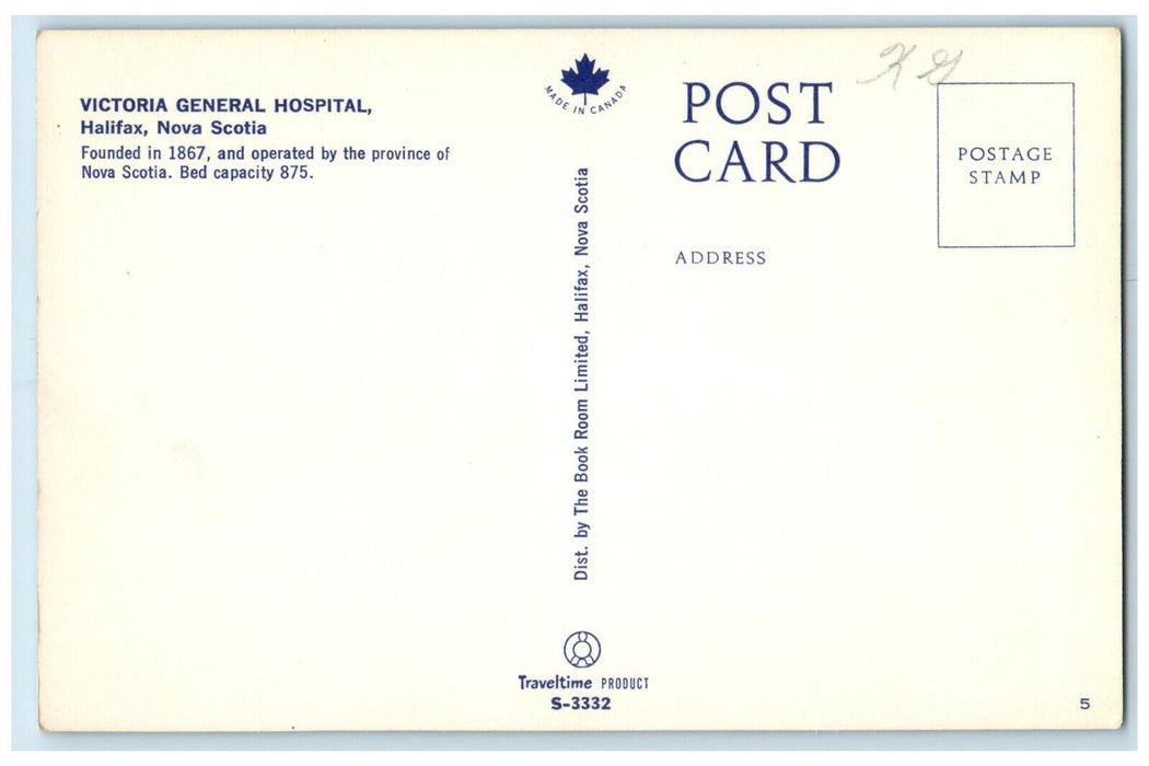 Aerial View Of Victoria General Hospital Halifax Nova Scotia Canada Postcard
