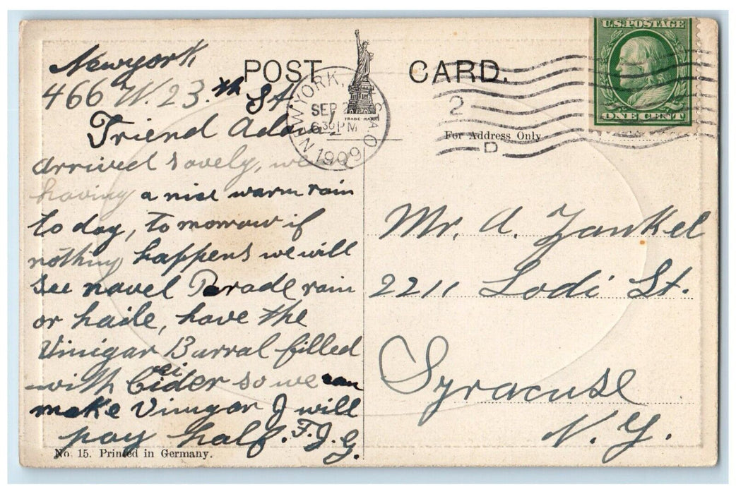 1909 The Hudson River Tunnel Terminal Building New York NY Antique Postcard