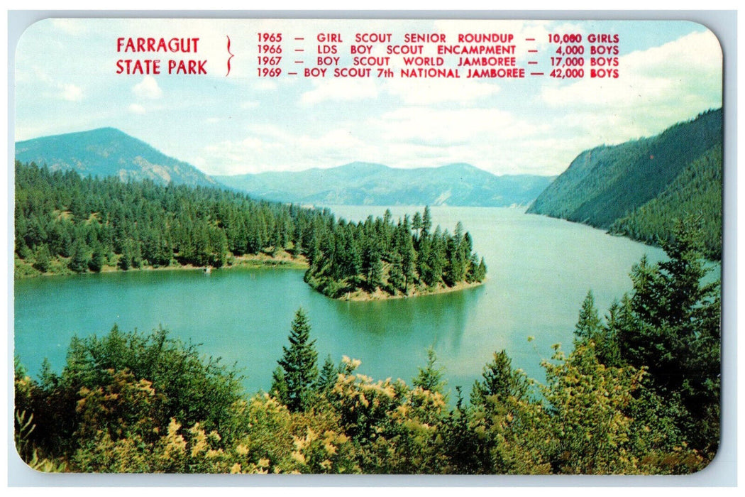 Farragut State Park Buttonhook Bay Lake Pend Oreille Idaho ID Vintage Postcard