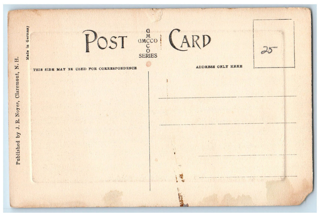 c1910 Congregational Church Claremont New Hampshire NH Antique Postcard