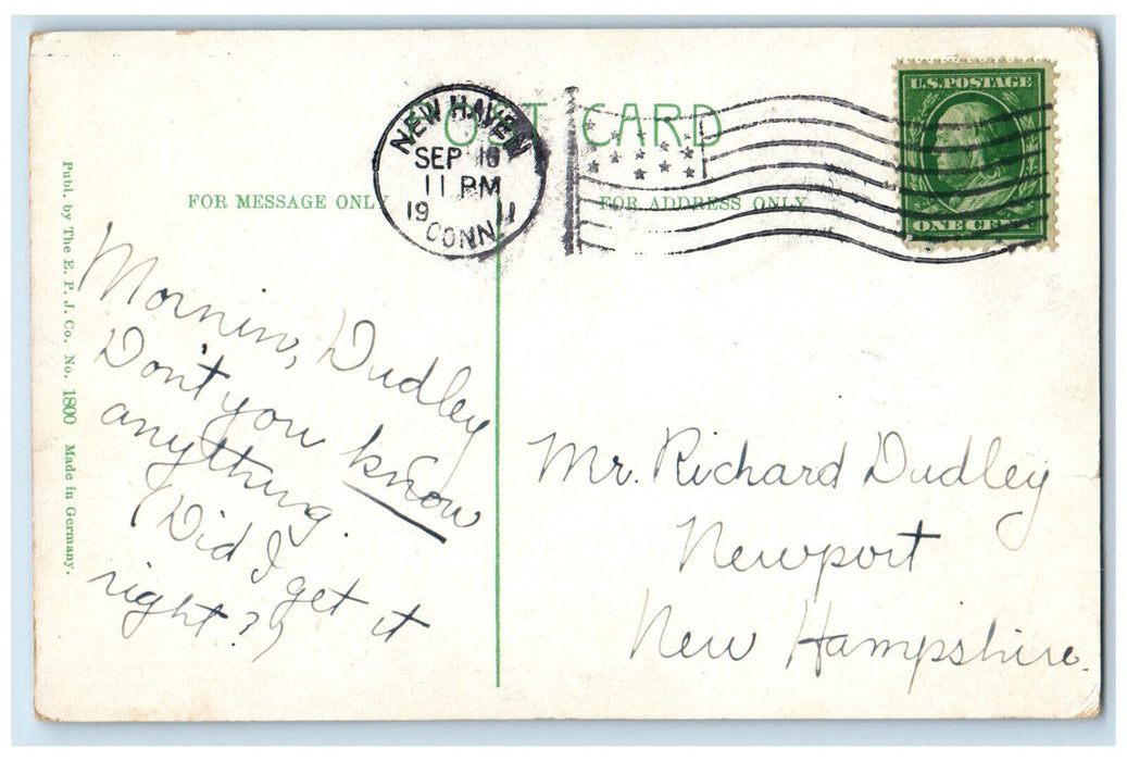 1911 View Of Vale Campus University New Haven Connecticut CT Antique Postcard