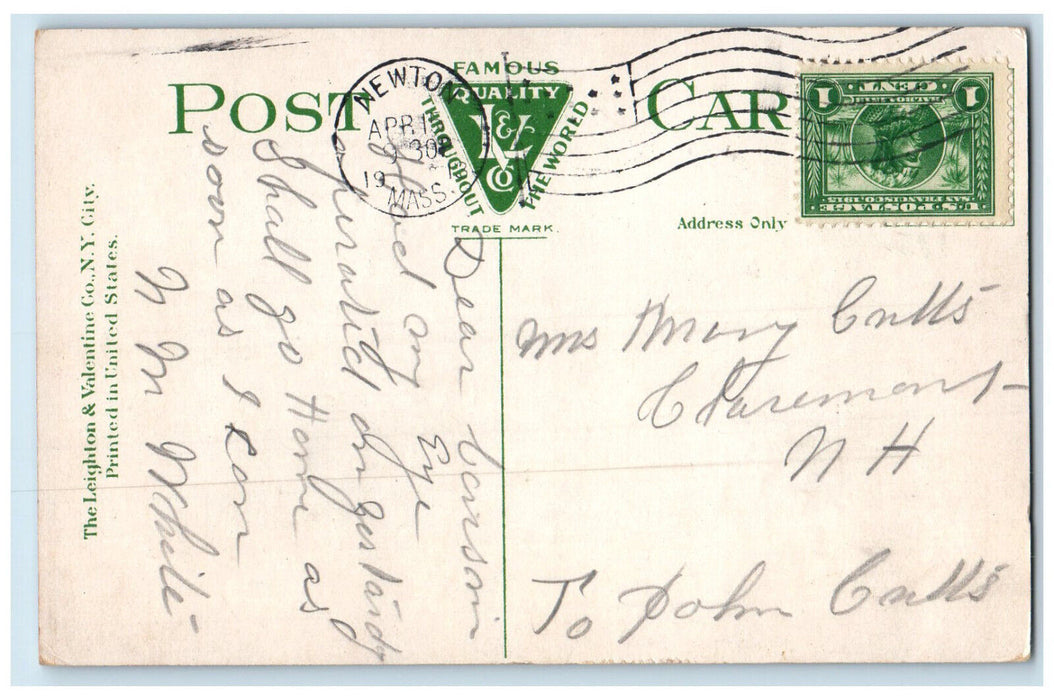 Central Avenue Bridge Stone Arches Newton Upper Falls Massachusetts MA Postcard