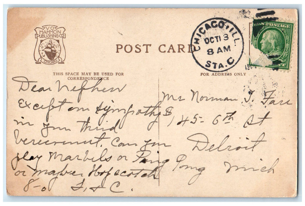 1908 Electric Locomotive In Underground Tunnel Chicago Illinois IL Postcard