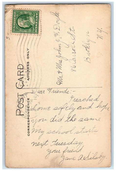 1910 Steven's High School Claremont New Hampshire NH Dodge's Pharmacy Postcard