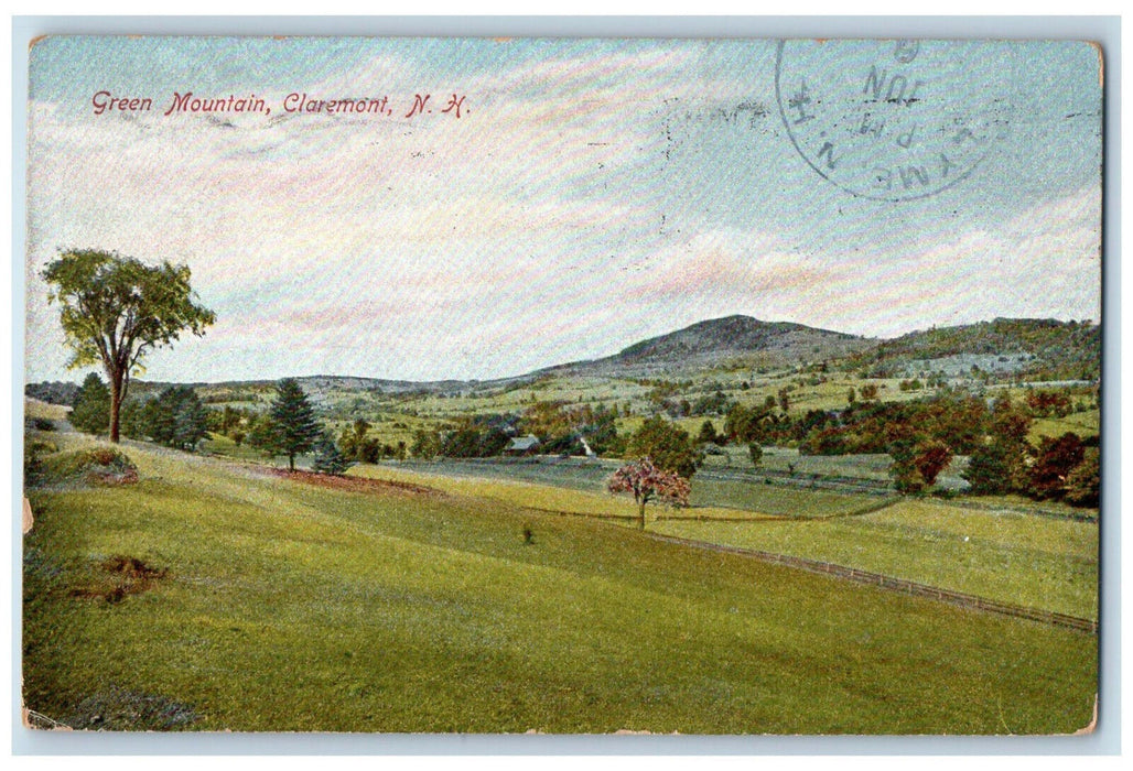 c1910 Green Mountain Claremont New Hampshire NH Hugh C Leighton Co Postcard