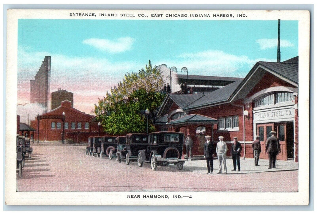 c1920 Entrance Inland Steel Co. East Chicago-Indiana Harbor Hammond IN Postcard