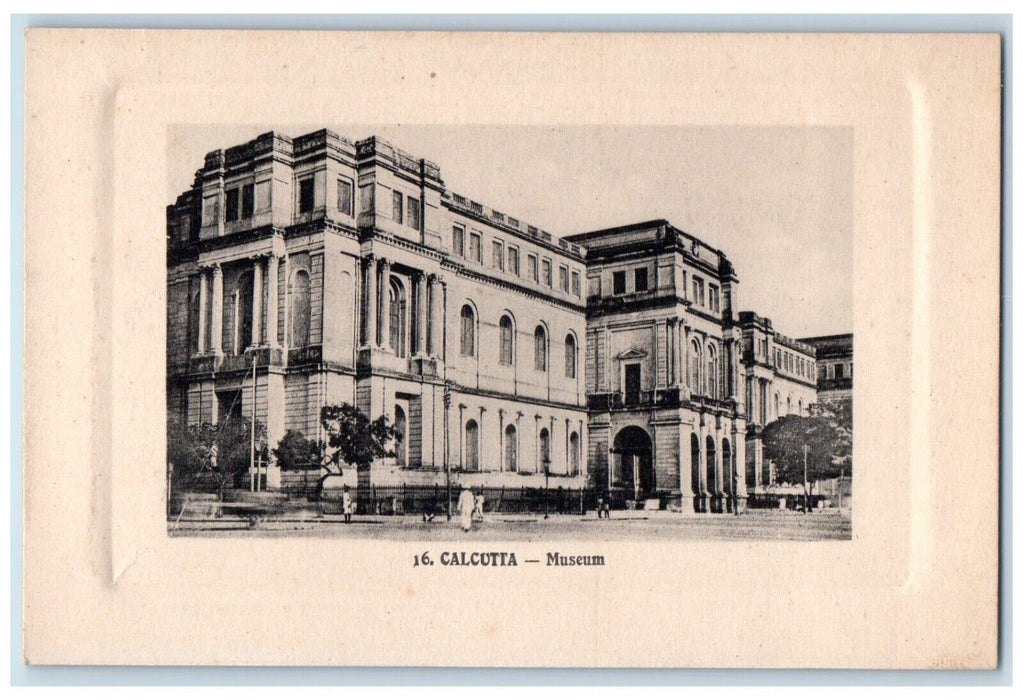 c1910's Museum Building Street View Calcutta India Unposted Antique Postcard