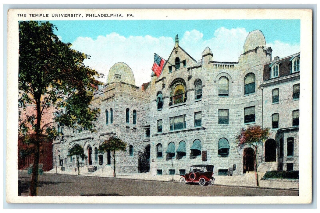 c1920 Temple University Exterior Building Philadelphia Pennsylvania PA Postcard