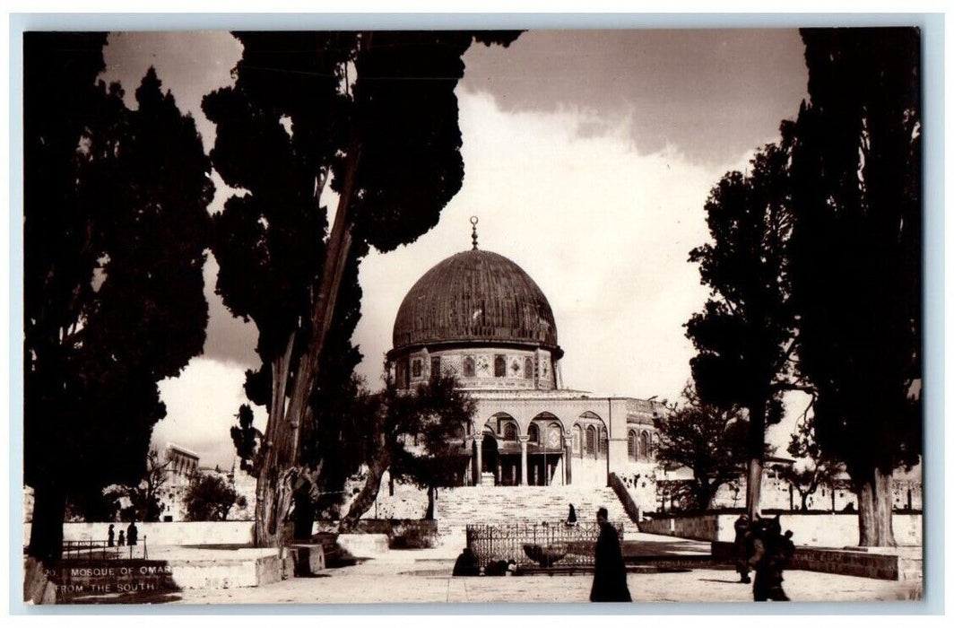 c1920's Omar Mosque Islam Bethlehem Israel  RPPC Photo Unposted Postcard