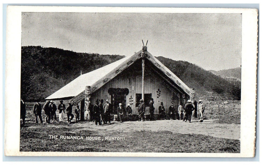 c1910 The Runanga House Ruatoki New Zealand Unposted Antique Postcard