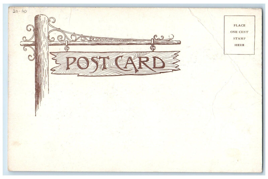 c1905 Rabbit Snowdrift Southern Cotton Oil Co. Winter Advertising Postcard