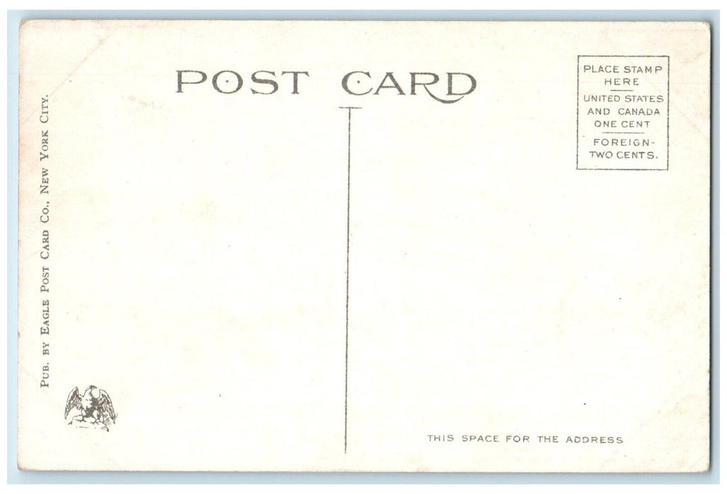 c1920 Poughkeepsie Bridge Steamer Locomotive Rail Hudson River New York Postcard