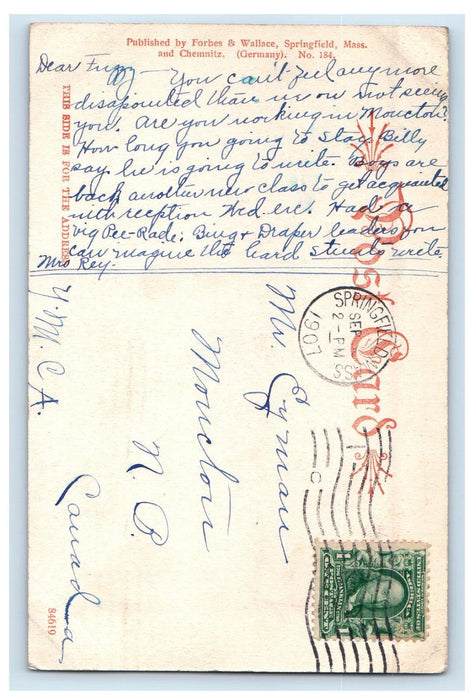 1907 Pine Circle Forest Park Springfield Massachusetts MA Posted Postcard