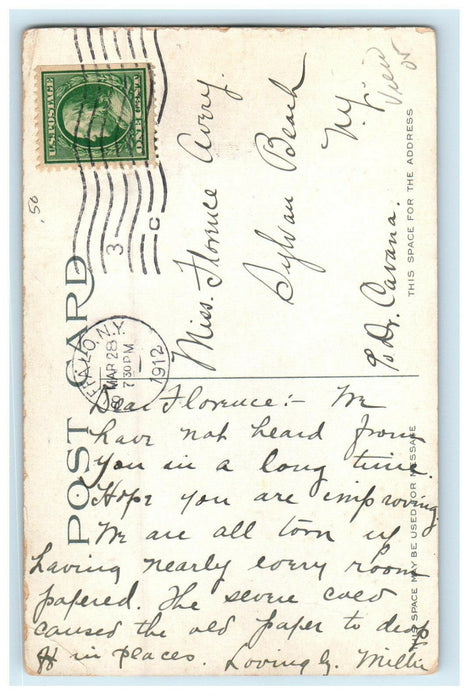 1912 Delaware Park and Lake, From Albright Art Gallery Buffalo NY Postcard