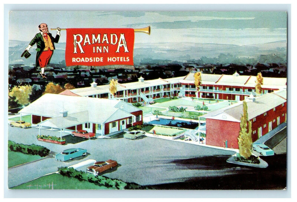 c1950's Ramada Inn Roadside Hotels Springfield Missouri MO Vintage Postcard