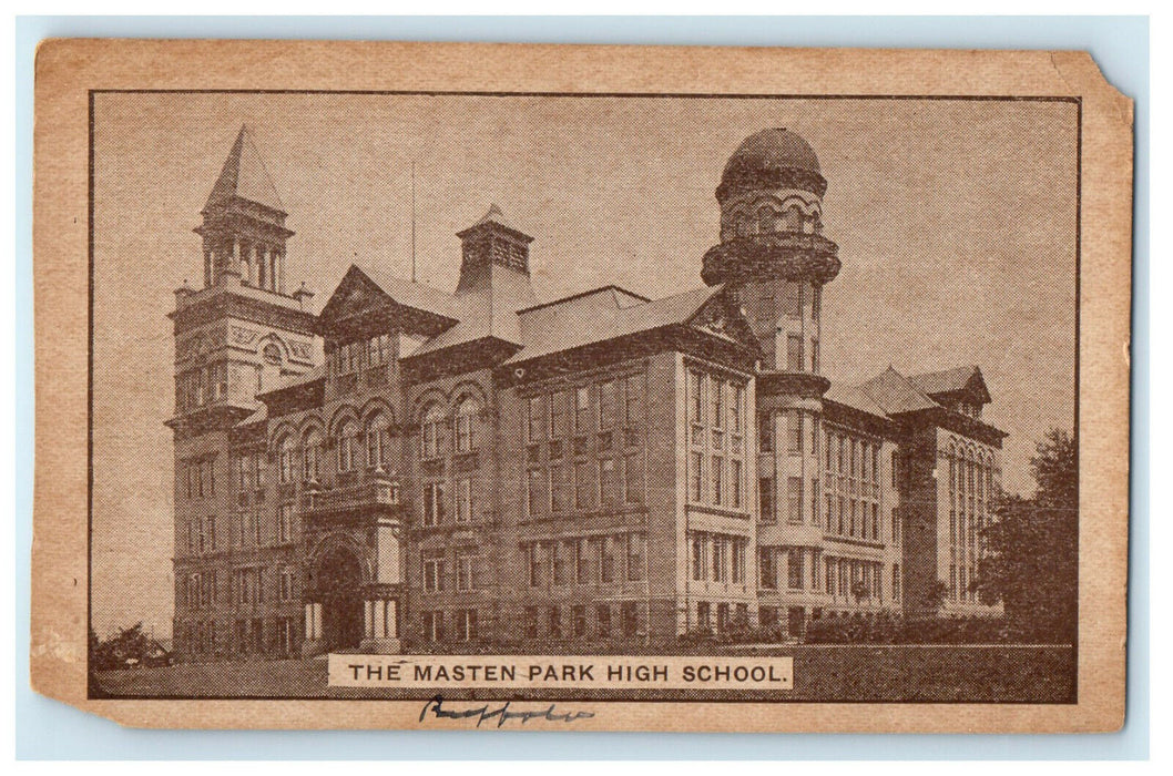 c1910 The Masten Park High School Buffalo New York NY Unposted Postcard