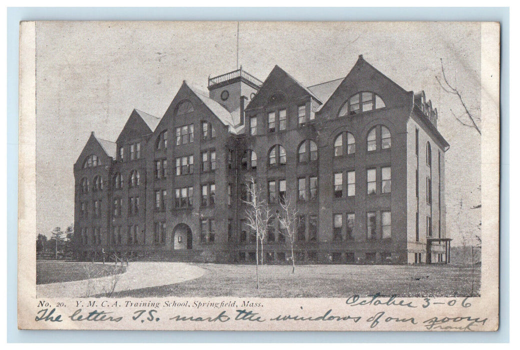 1906 YMCA Training School Springfield Massachusetts MA Lorain Ohio OH Postcard