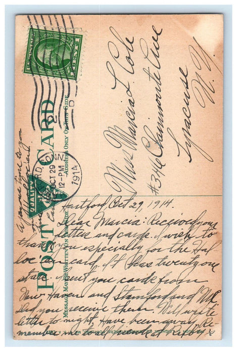 1914 St. Thomas Seminary (Catholic) Hartford Connecticut CT Postcard